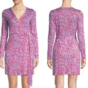 Diane von Furstenberg Julian Silk Wrap Dress 12 DVF